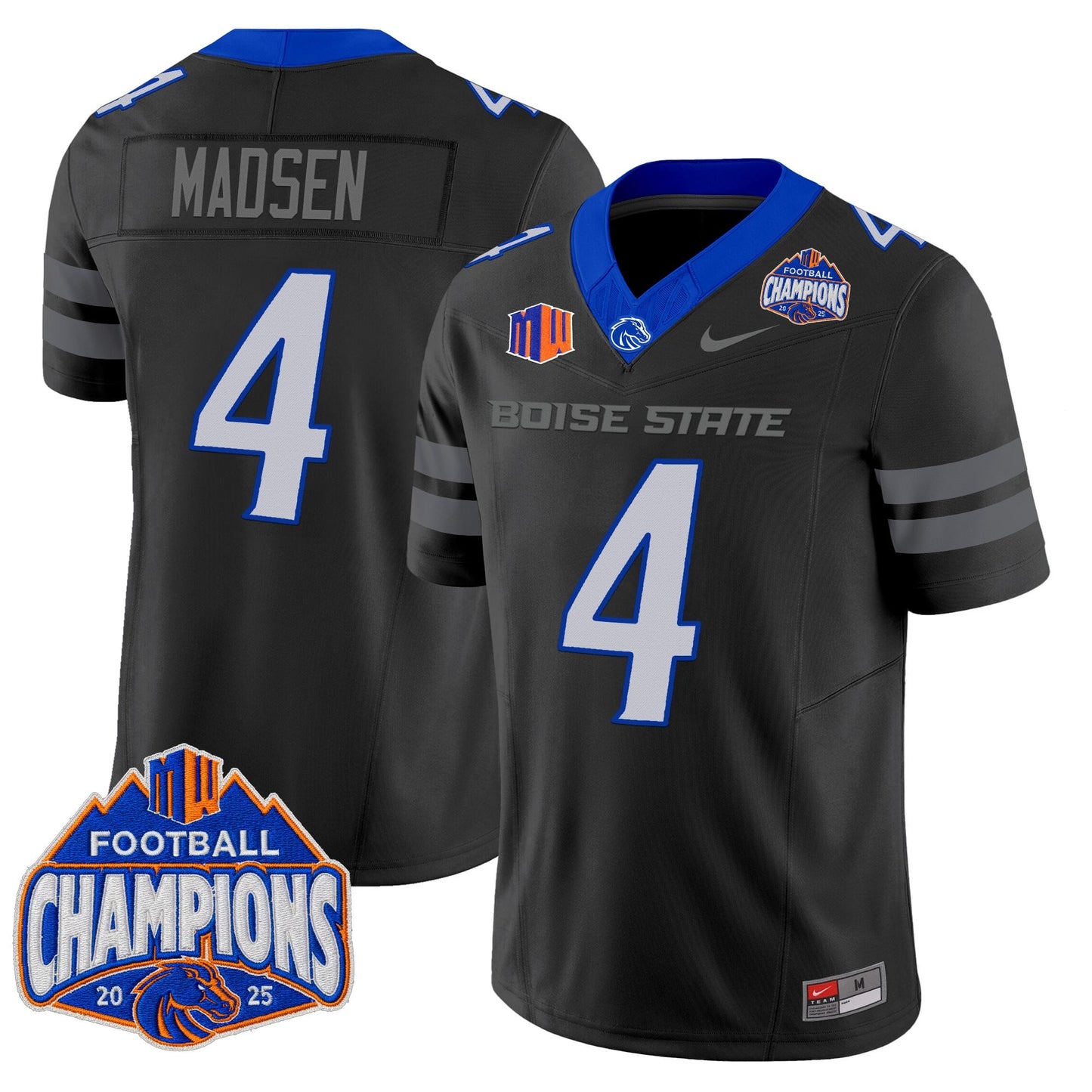 Men's Boise State Broncos 2025 Mountain West Football Champions Vapor Limited Jersey - All Stitched