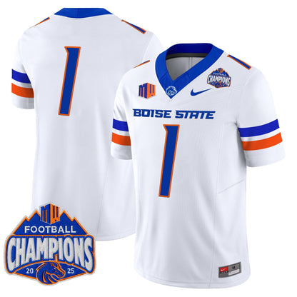 Men's Boise State Broncos 2025 Mountain West Football Champions Vapor Limited Jersey - All Stitched