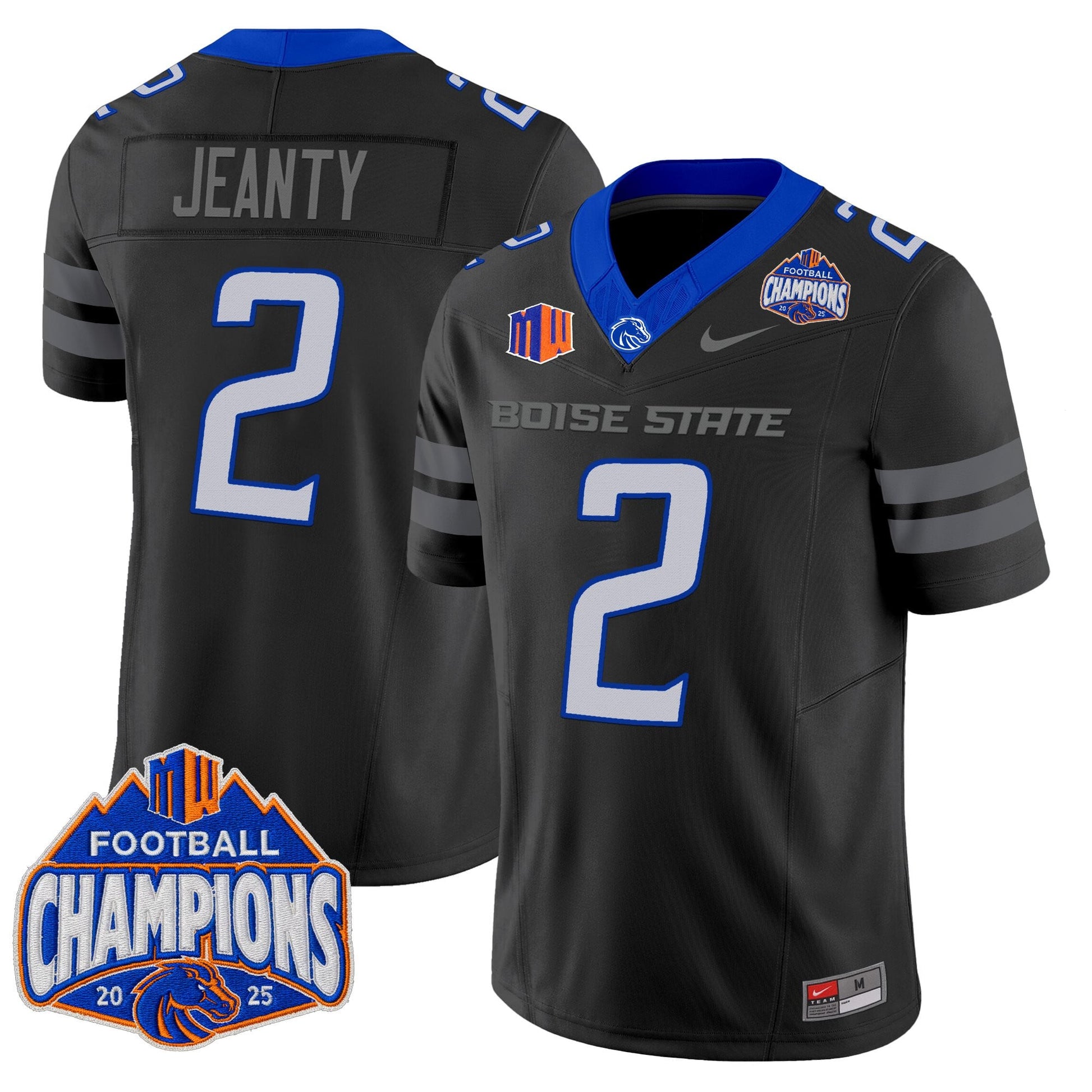 Men's Boise State Broncos 2025 Mountain West Football Champions Vapor Limited Jersey - All Stitched