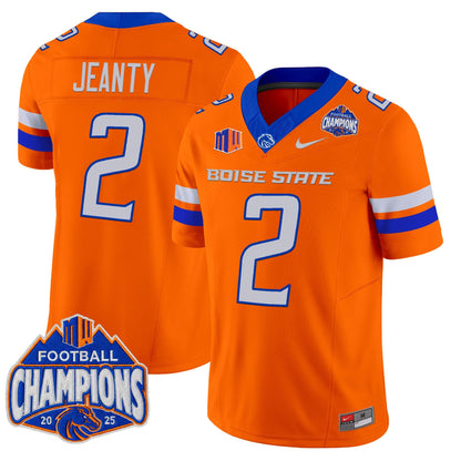 Men's Boise State Broncos 2025 Mountain West Football Champions Vapor Limited Jersey - All Stitched
