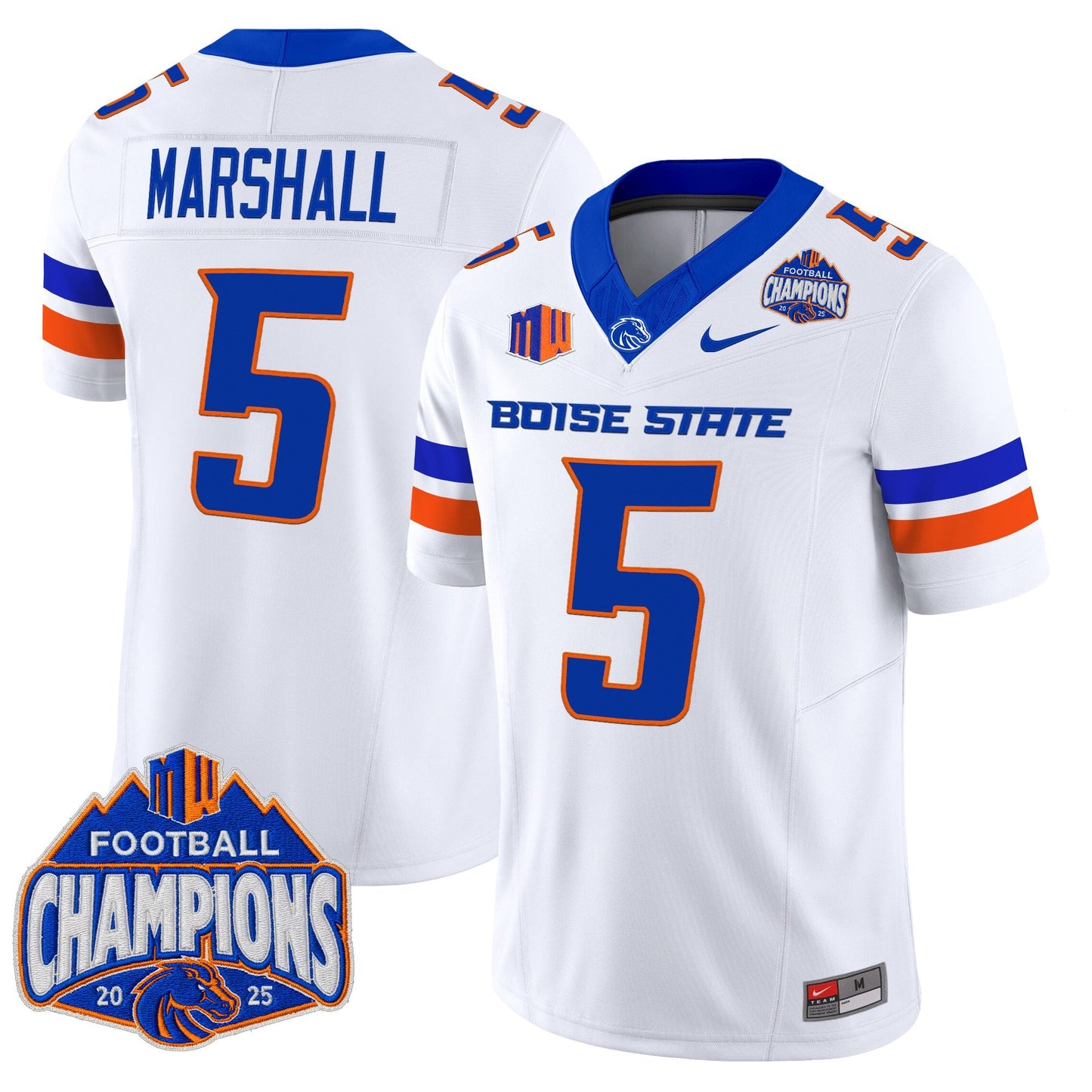 Men's Boise State Broncos 2025 Mountain West Football Champions Vapor Limited Jersey - All Stitched