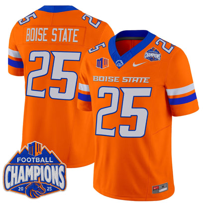 Men's Boise State Broncos 2025 Mountain West Football Champions Vapor Limited Jersey - All Stitched
