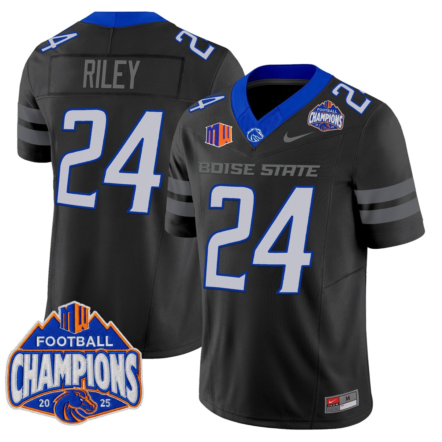 Men's Boise State Broncos 2025 Mountain West Football Champions Vapor Limited Jersey - All Stitched