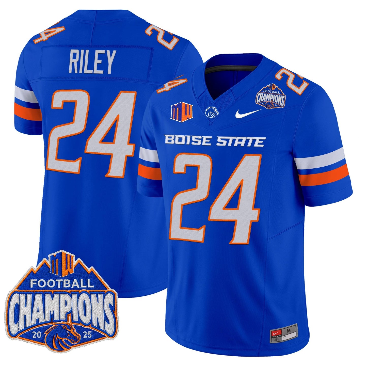 Men's Boise State Broncos 2025 Mountain West Football Champions Vapor Limited Jersey - All Stitched