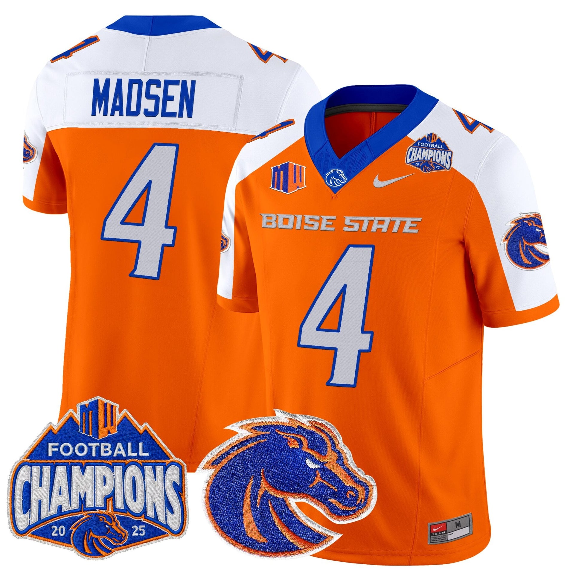 Men's Boise State Broncos 2025 Mountain West Football Champions Vapor Limited Jersey - All Stitched