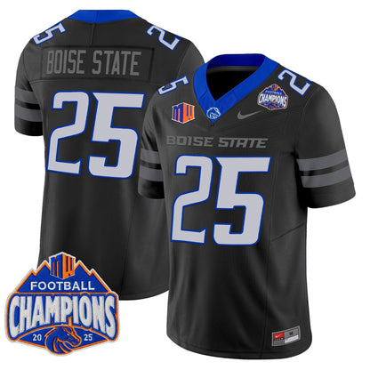 Men's Boise State Broncos 2025 Mountain West Football Champions Vapor Limited Jersey - All Stitched
