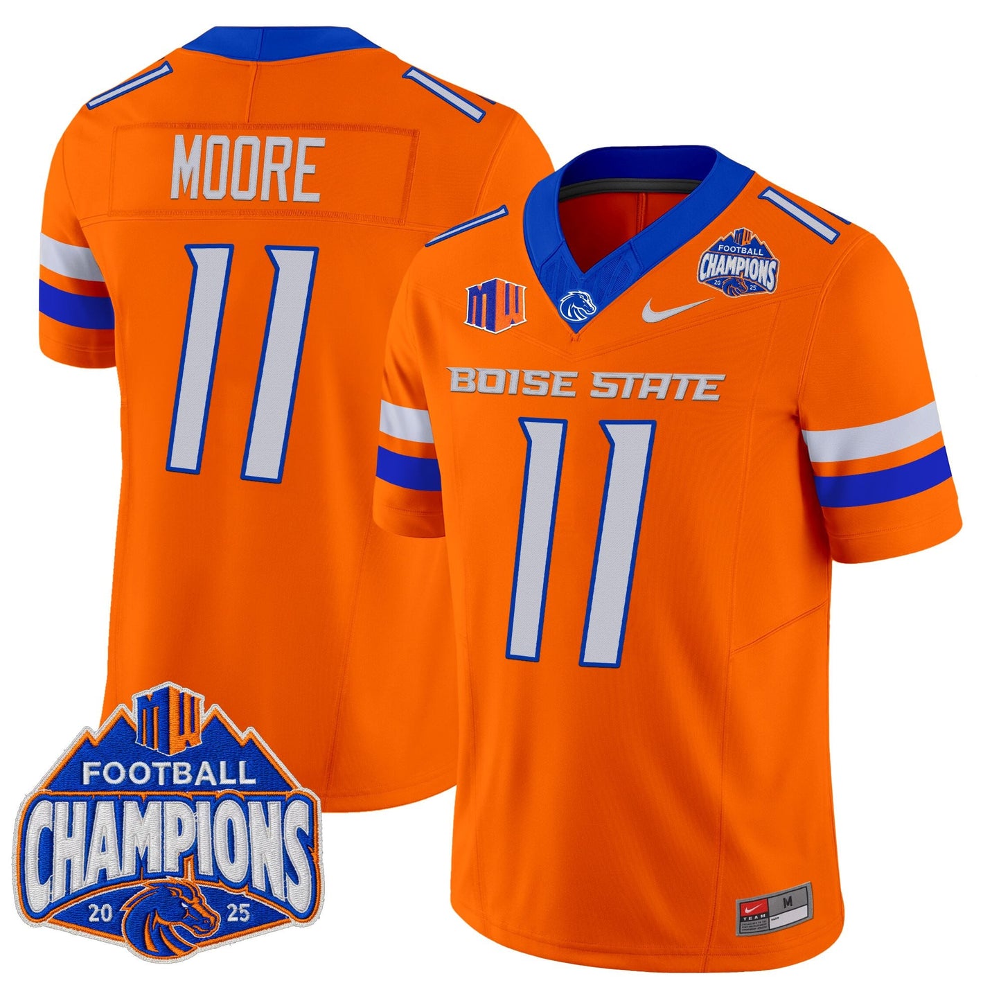 Men's Boise State Broncos 2025 Mountain West Football Champions Vapor Limited Jersey - All Stitched