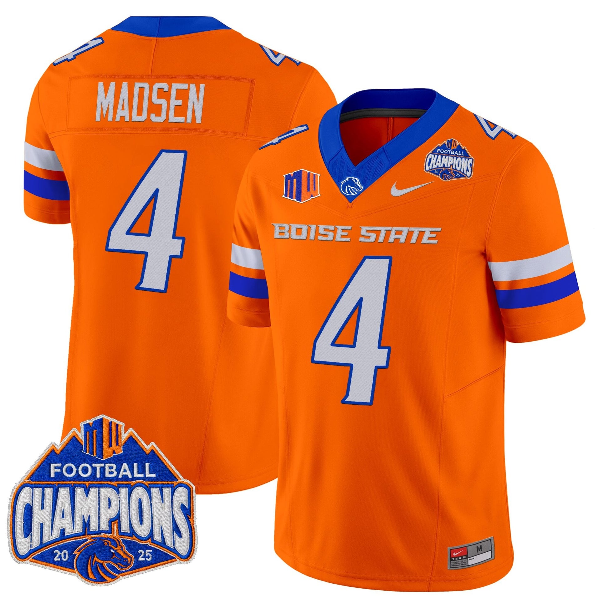 Men's Boise State Broncos 2025 Mountain West Football Champions Vapor Limited Jersey - All Stitched