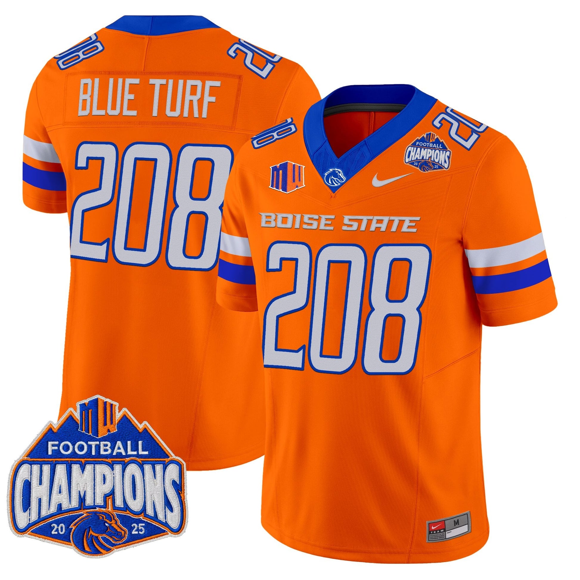 Men's Boise State Broncos 2025 Mountain West Football Champions Vapor Limited Jersey - All Stitched