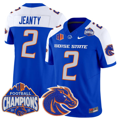 Men's Boise State Broncos 2025 Mountain West Football Champions Vapor Limited Jersey - All Stitched