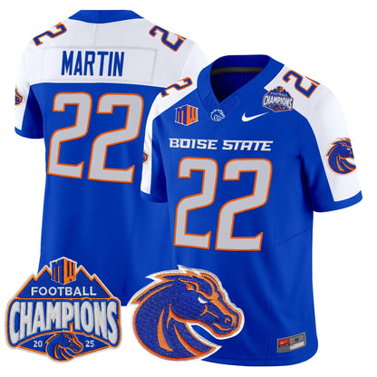 Men's Boise State Broncos 2025 Mountain West Football Champions Vapor Limited Jersey - All Stitched