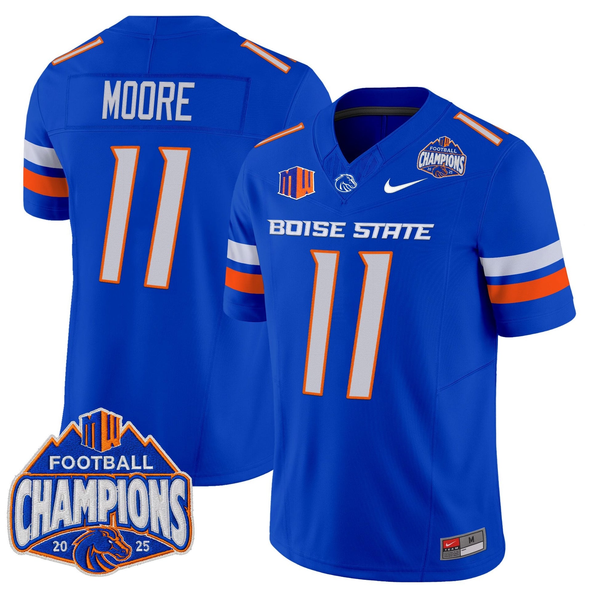 Men's Boise State Broncos 2025 Mountain West Football Champions Vapor Limited Jersey - All Stitched