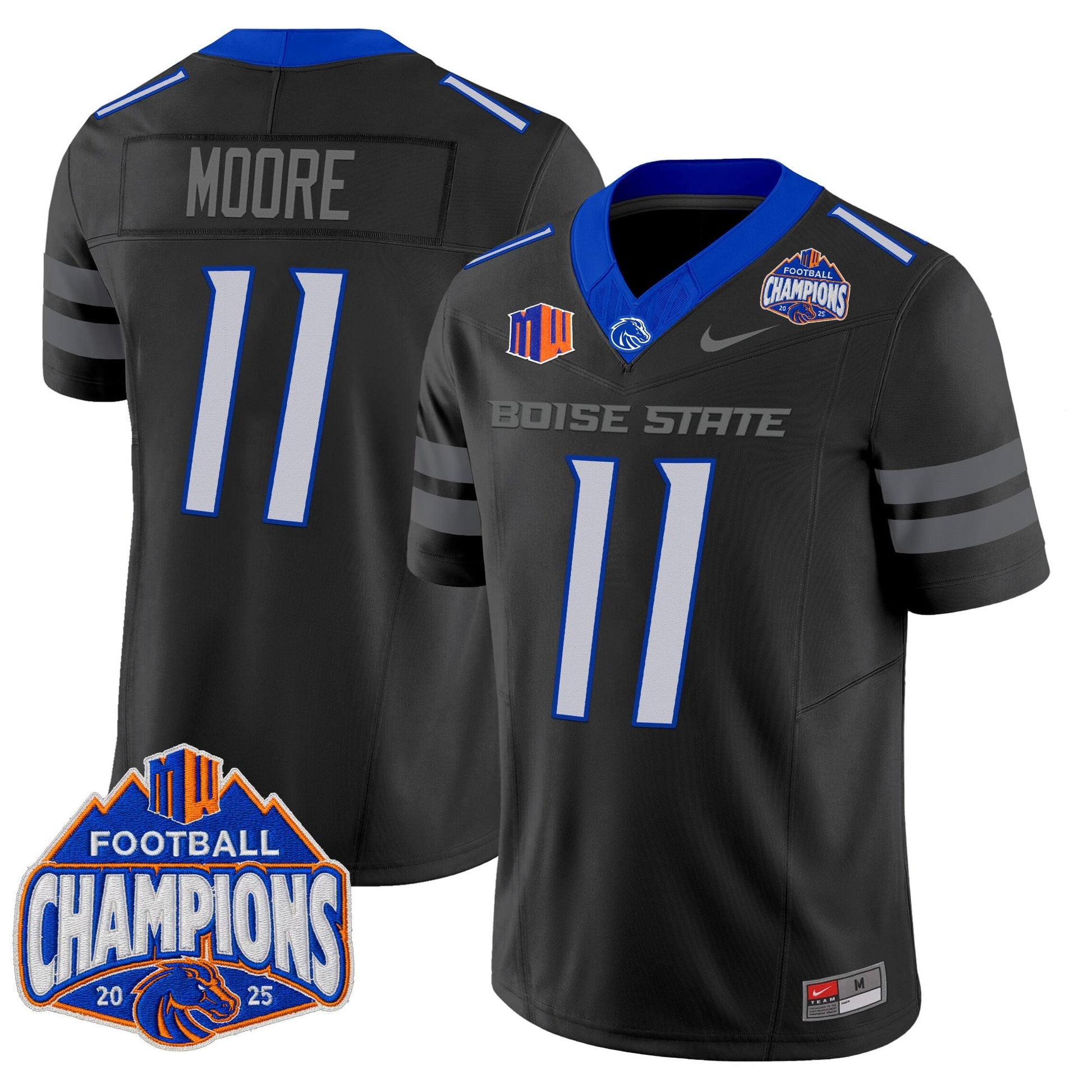 Men's Boise State Broncos 2025 Mountain West Football Champions Vapor Limited Jersey - All Stitched
