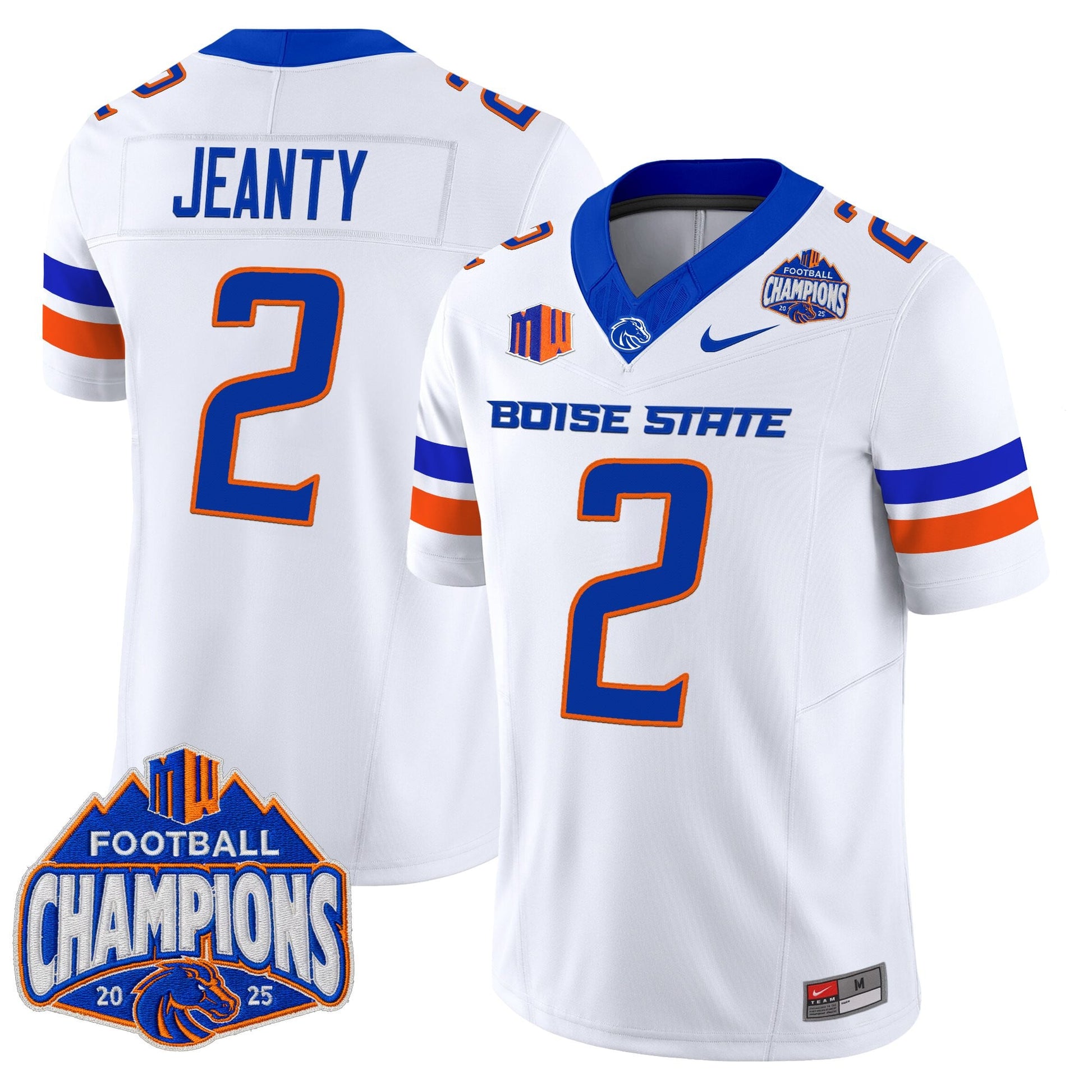 Men's Boise State Broncos 2025 Mountain West Football Champions Vapor Limited Jersey - All Stitched