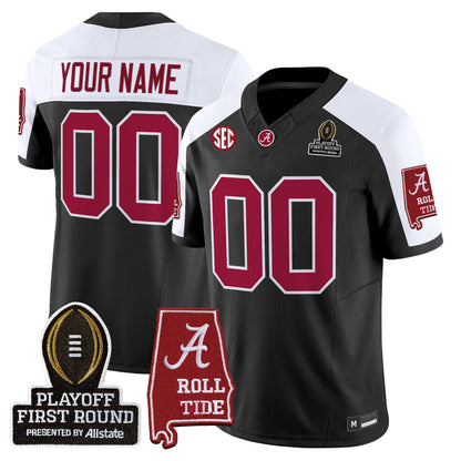 Alabama Crimson Tide 2025 Playoff First Round Vapor Limited Custom Jersey - All Stitched