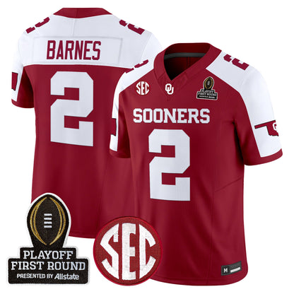 Men's Oklahoma Sooners 2025 Playoff First Round Vapor Limited Jersey - All Stitched