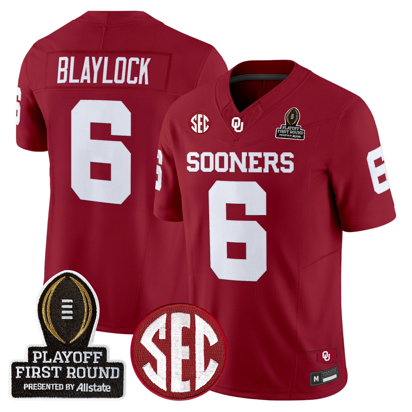 Men's Oklahoma Sooners 2025 Playoff First Round Vapor Limited Jersey - All Stitched
