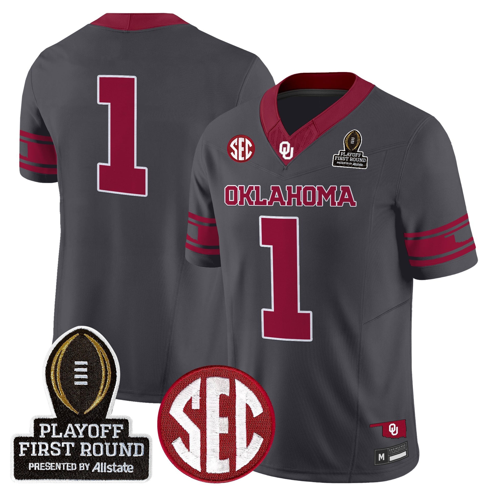 Men's Oklahoma Sooners 2025 Playoff First Round Vapor Limited Jersey - All Stitched