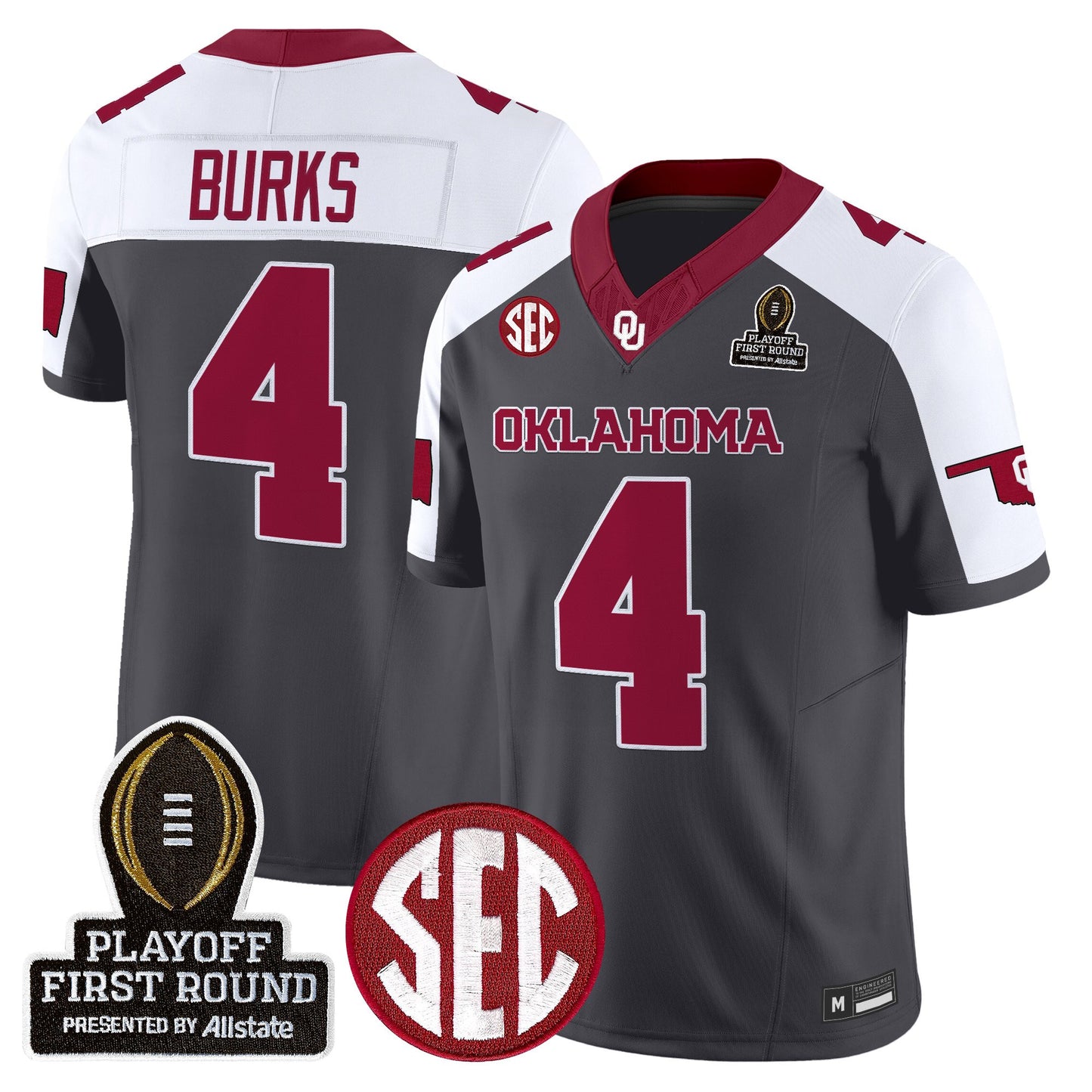 Men's Oklahoma Sooners 2025 Playoff First Round Vapor Limited Jersey - All Stitched