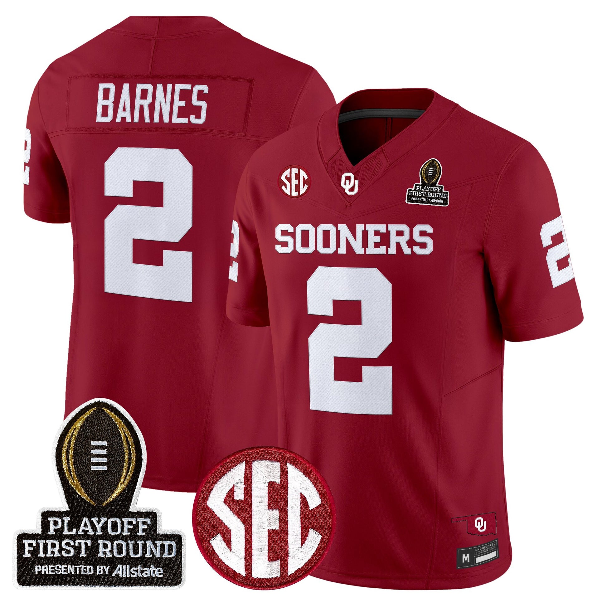 Men's Oklahoma Sooners 2025 Playoff First Round Vapor Limited Jersey - All Stitched