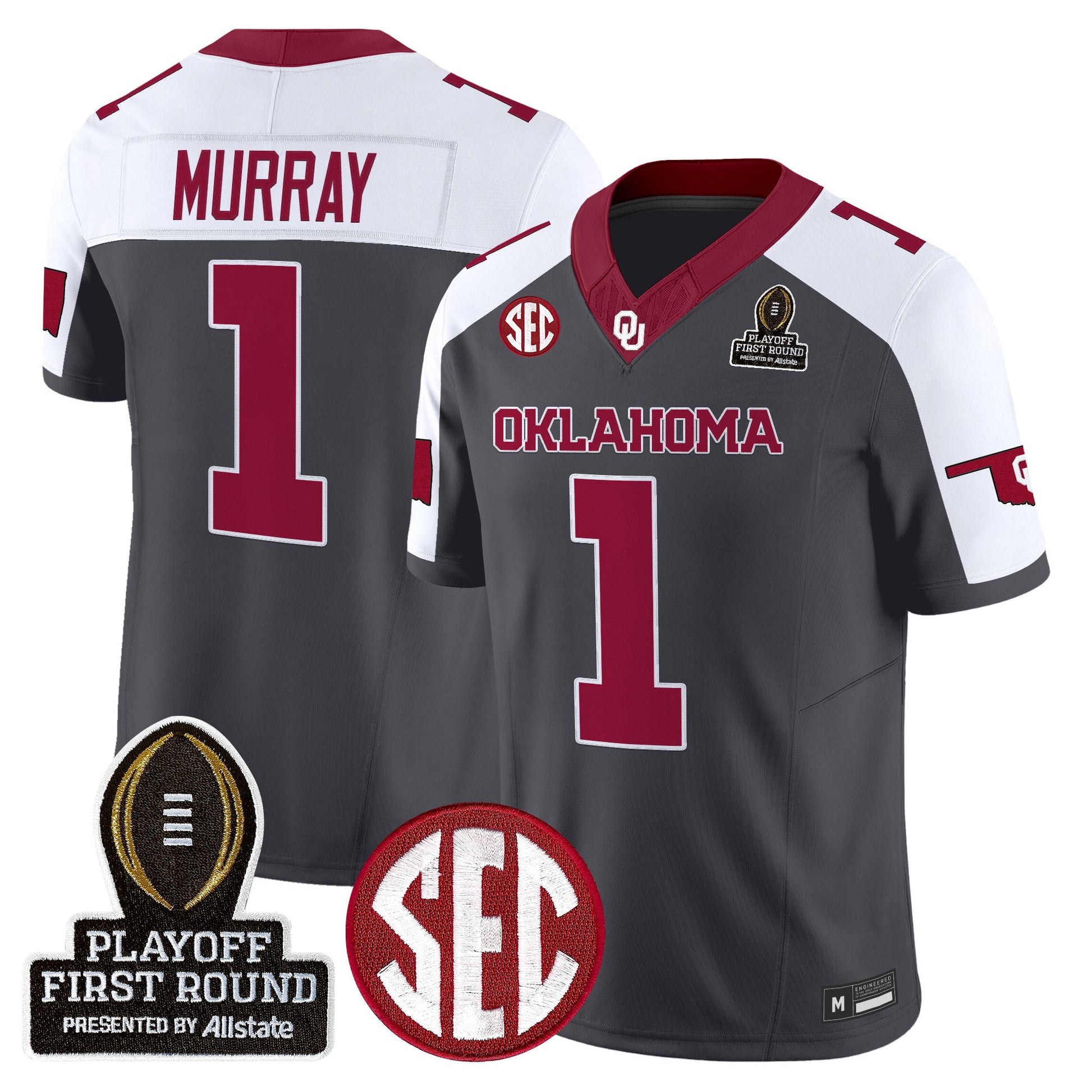 Men's Oklahoma Sooners 2025 Playoff First Round Vapor Limited Jersey - All Stitched