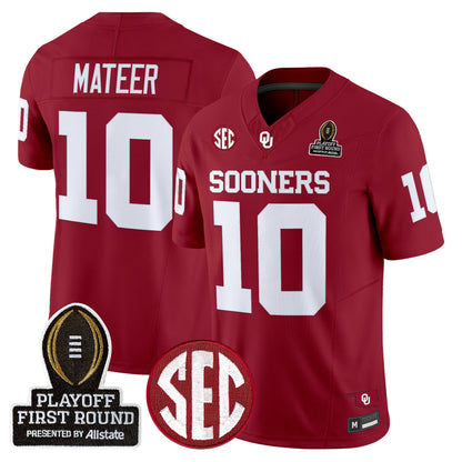 Men's Oklahoma Sooners 2025 Playoff First Round Vapor Limited Jersey - All Stitched