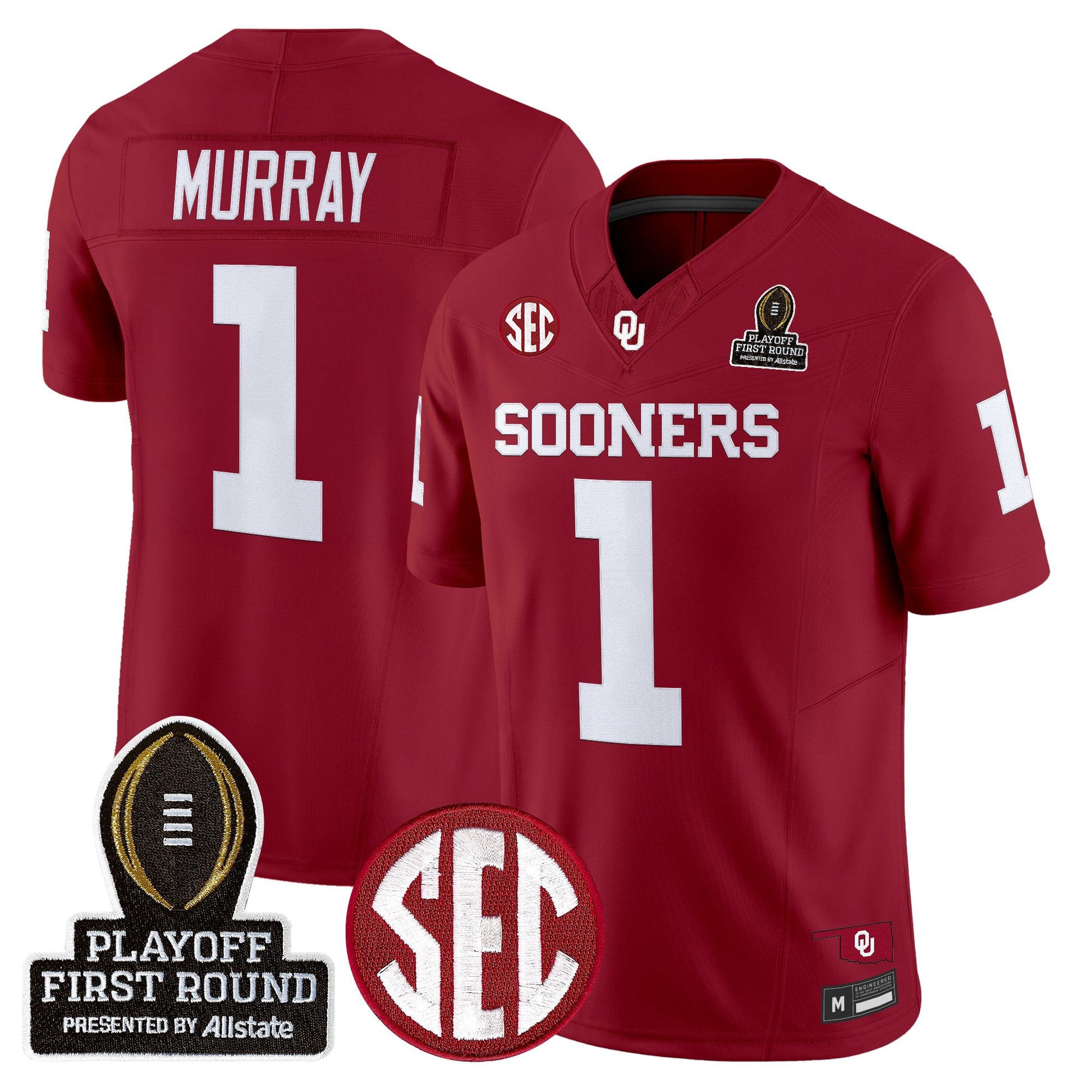 Men's Oklahoma Sooners 2025 Playoff First Round Vapor Limited Jersey - All Stitched