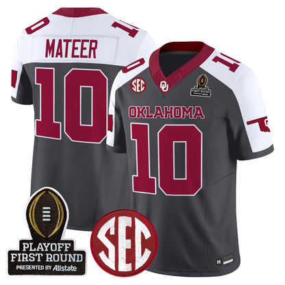 Men's Oklahoma Sooners 2025 Playoff First Round Vapor Limited Jersey - All Stitched