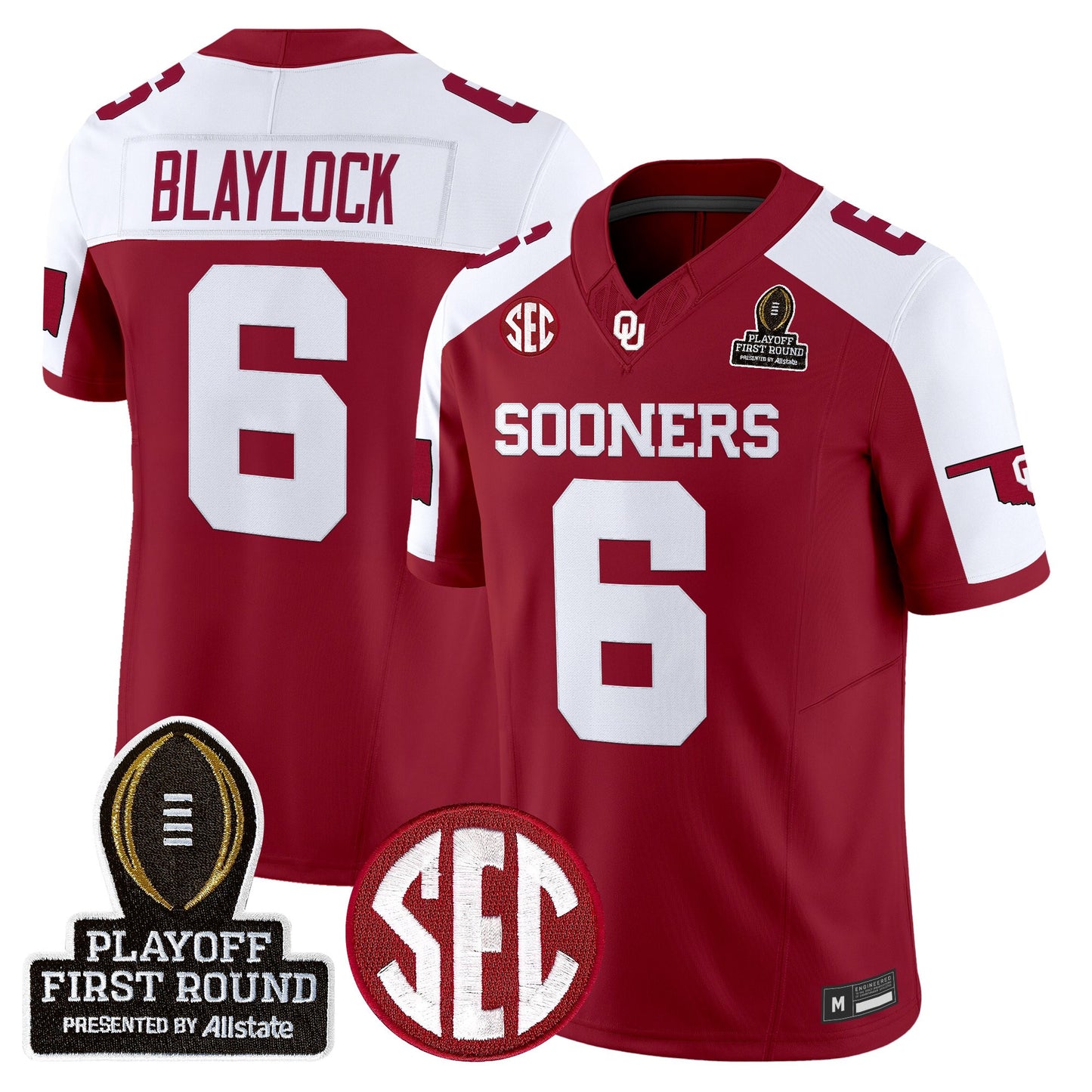 Men's Oklahoma Sooners 2025 Playoff First Round Vapor Limited Jersey - All Stitched