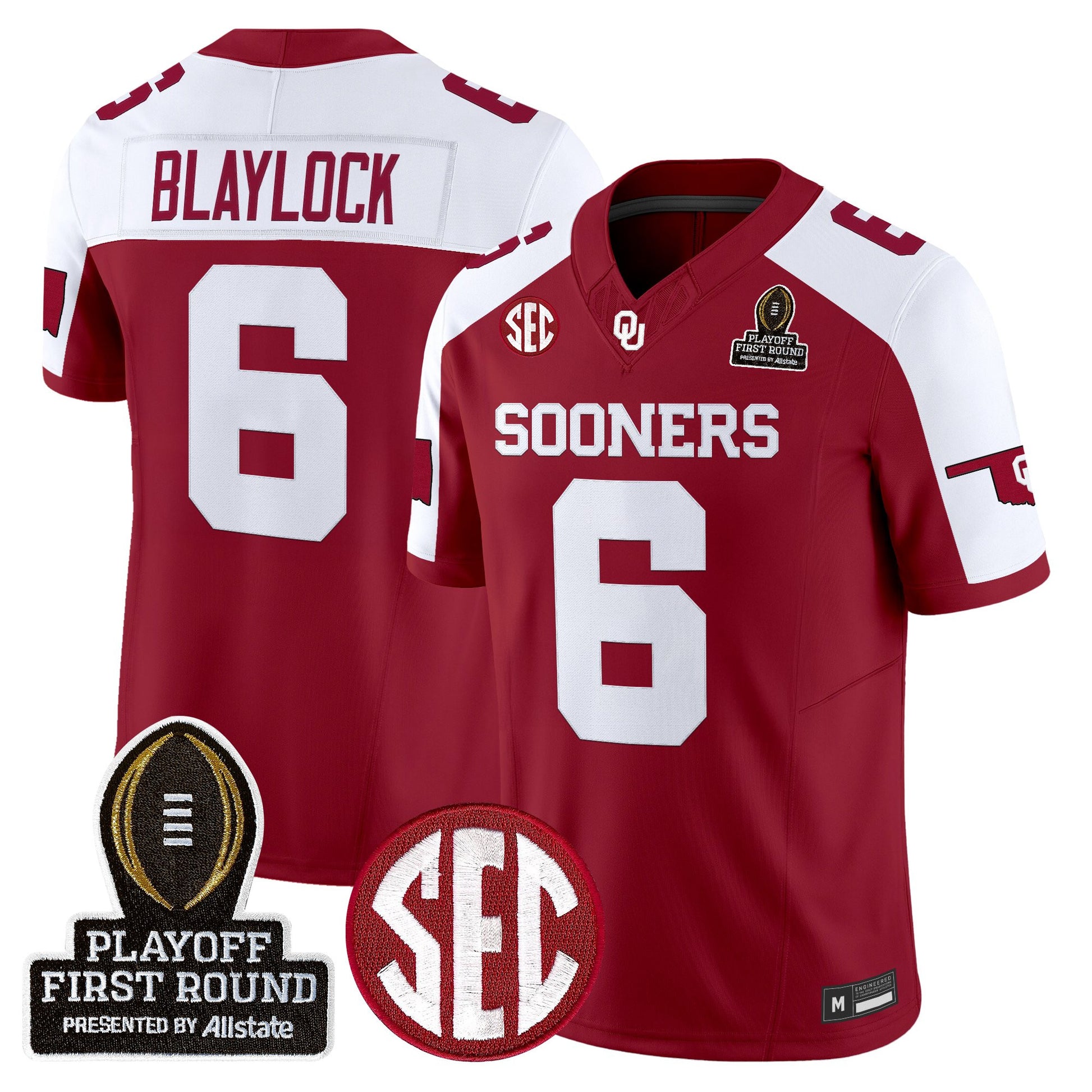 Men's Oklahoma Sooners 2025 Playoff First Round Vapor Limited Jersey - All Stitched