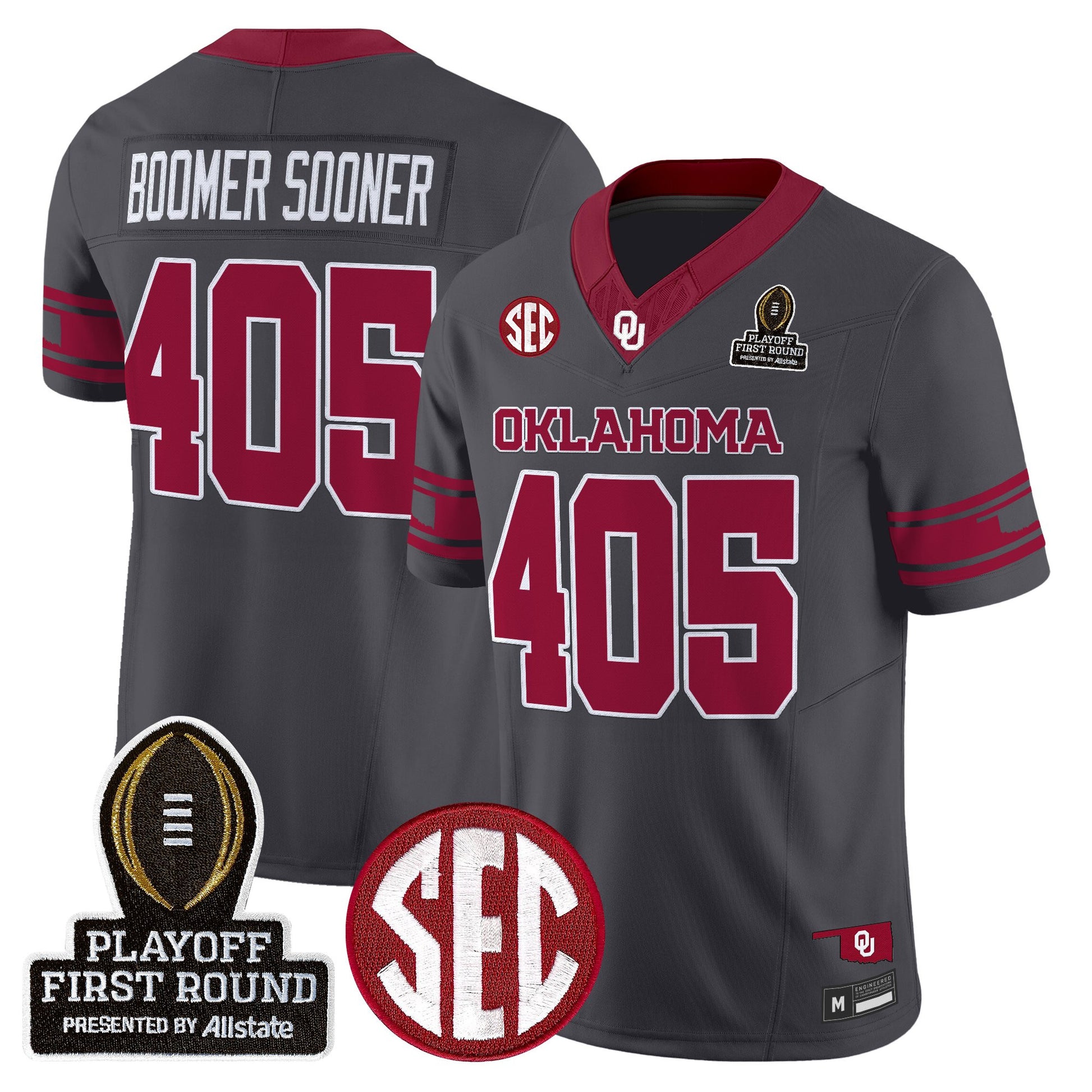 Men's Oklahoma Sooners 2025 Playoff First Round Vapor Limited Jersey - All Stitched