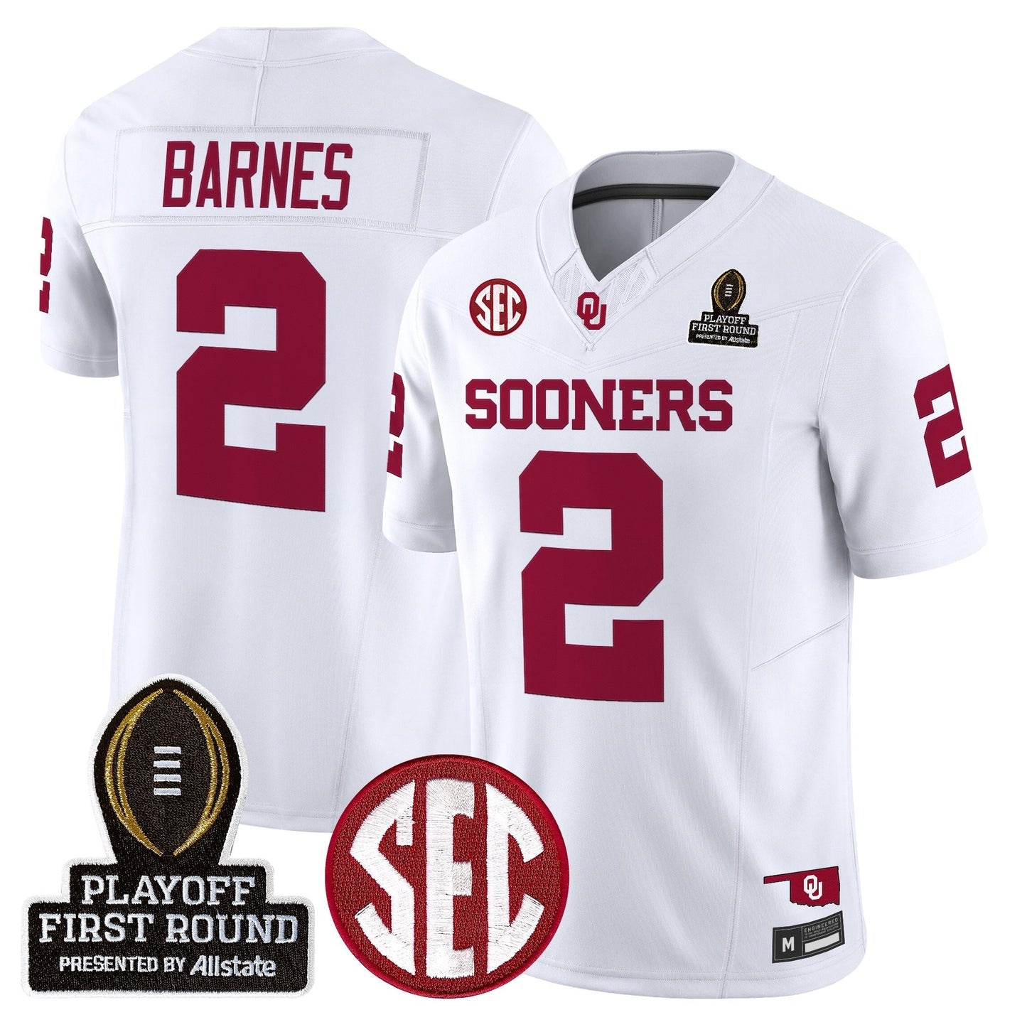 Men's Oklahoma Sooners 2025 Playoff First Round Vapor Limited Jersey - All Stitched