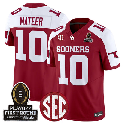 Men's Oklahoma Sooners 2025 Playoff First Round Vapor Limited Jersey - All Stitched