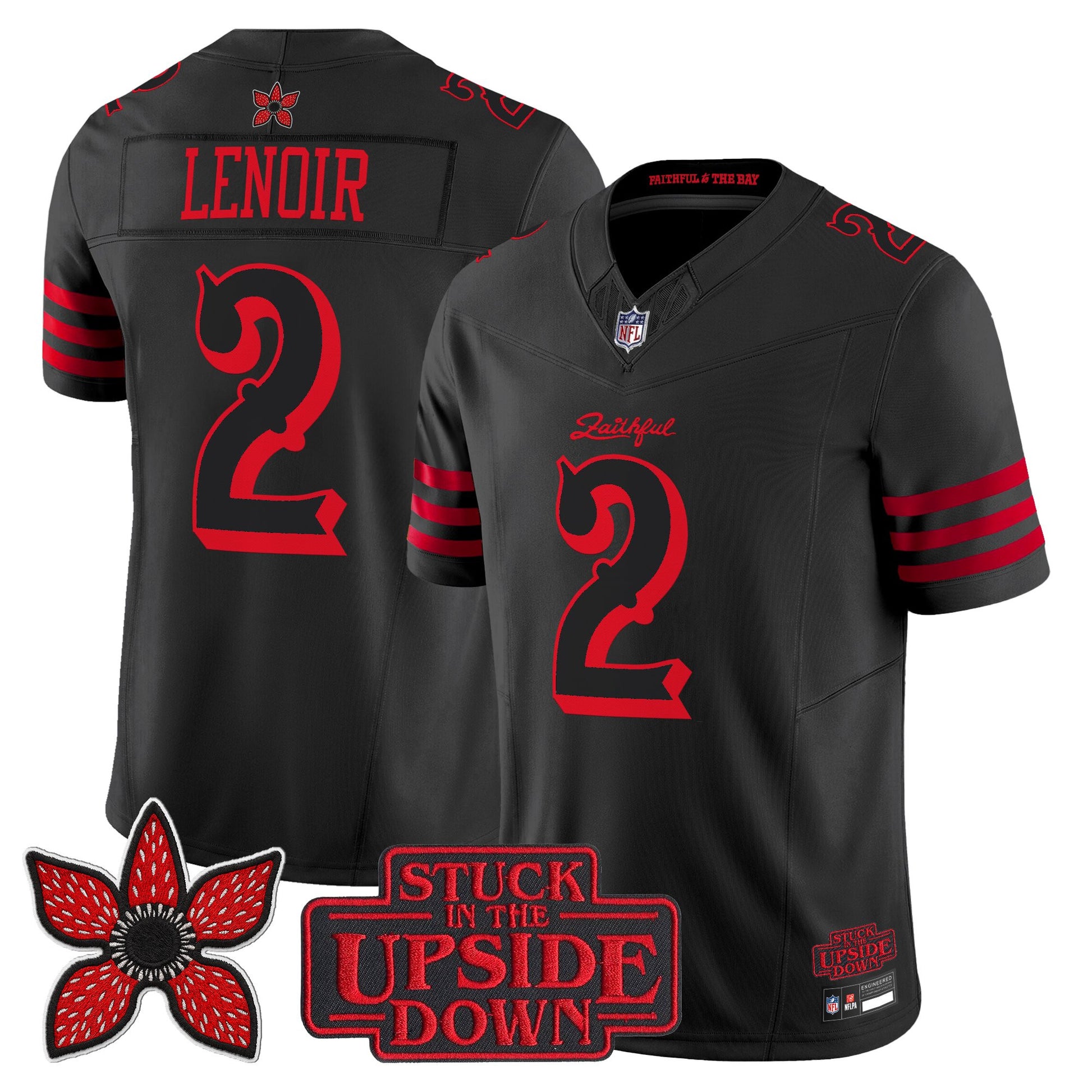 San Francisco 49ers 'Rivalries x Stranger Things Edition' Vapor Limited Jersey - All Stitched