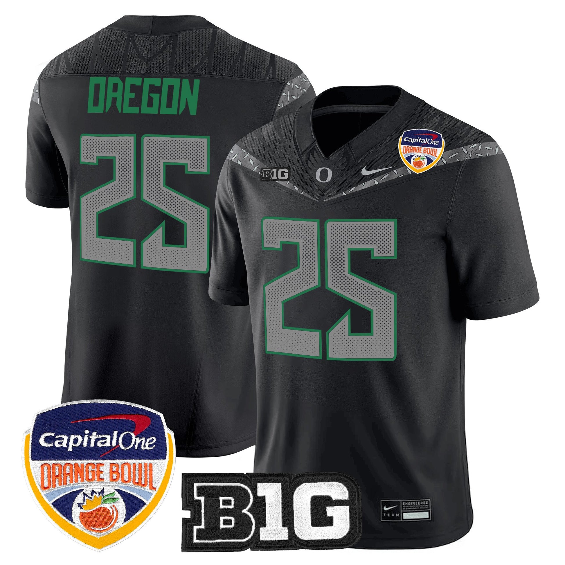 Men's Oregon Ducks 2026 Orange Bowl Vapor Limited Jersey - All Stitched
