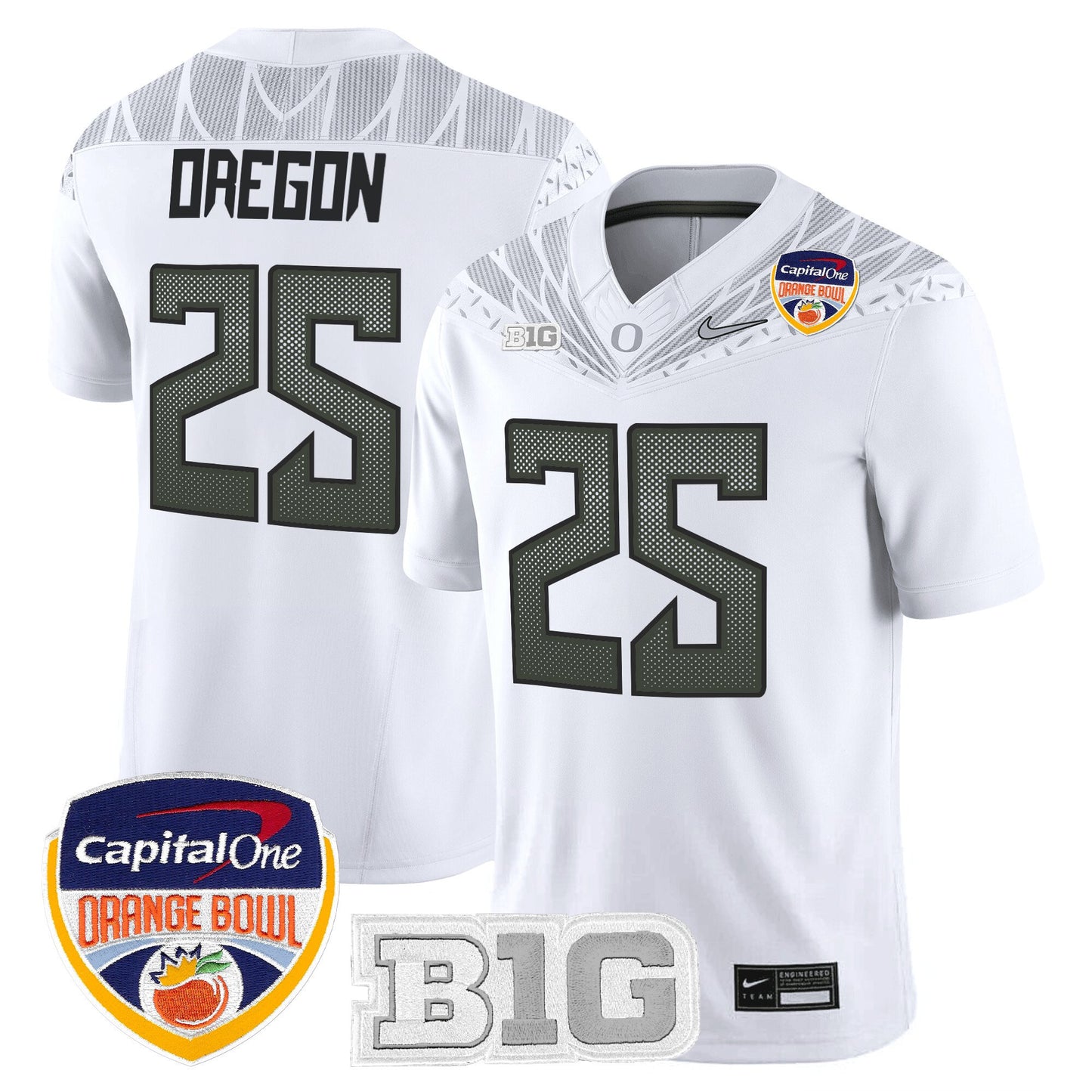 Men's Oregon Ducks 2026 Orange Bowl Vapor Limited Jersey - All Stitched