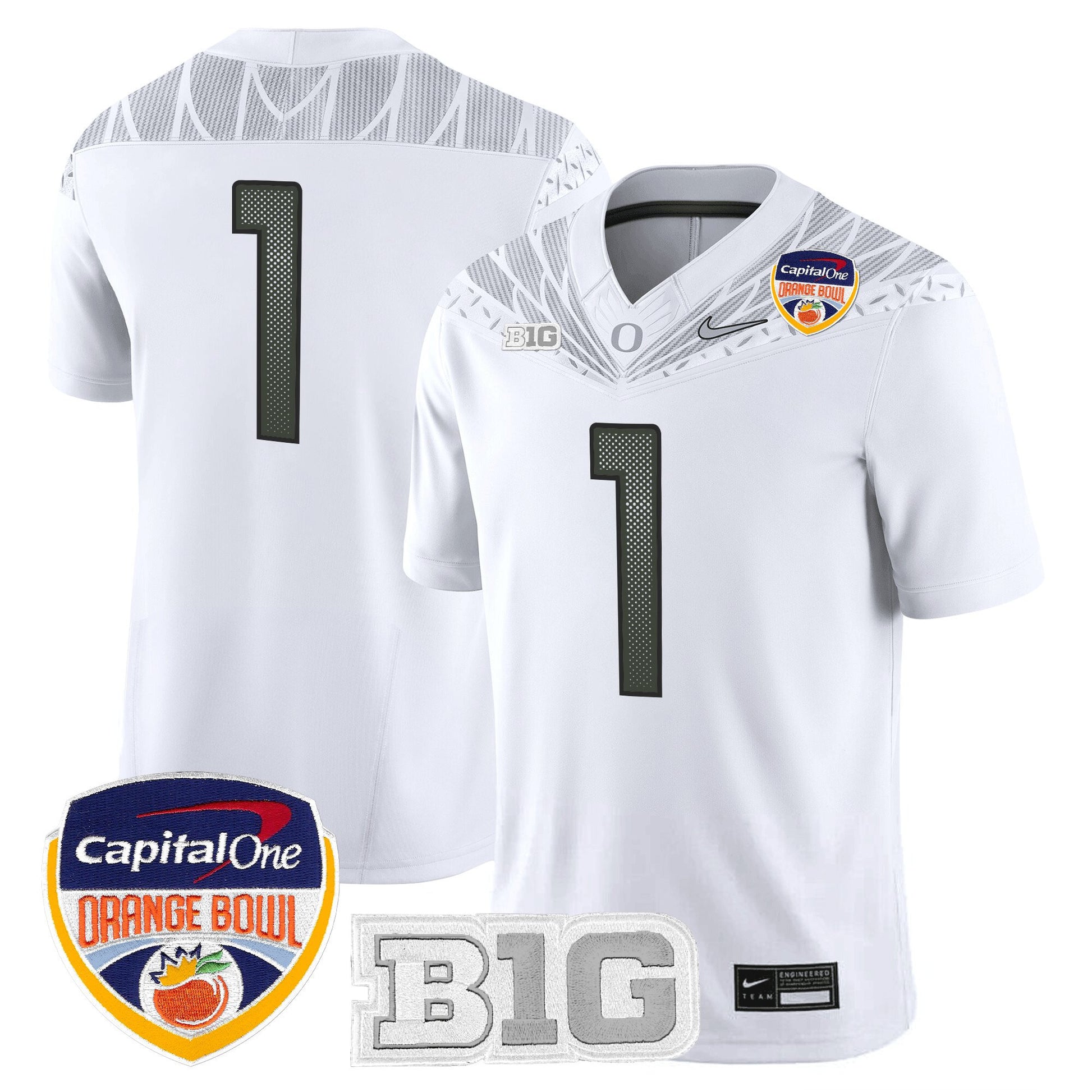 Men's Oregon Ducks 2026 Orange Bowl Vapor Limited Jersey - All Stitched