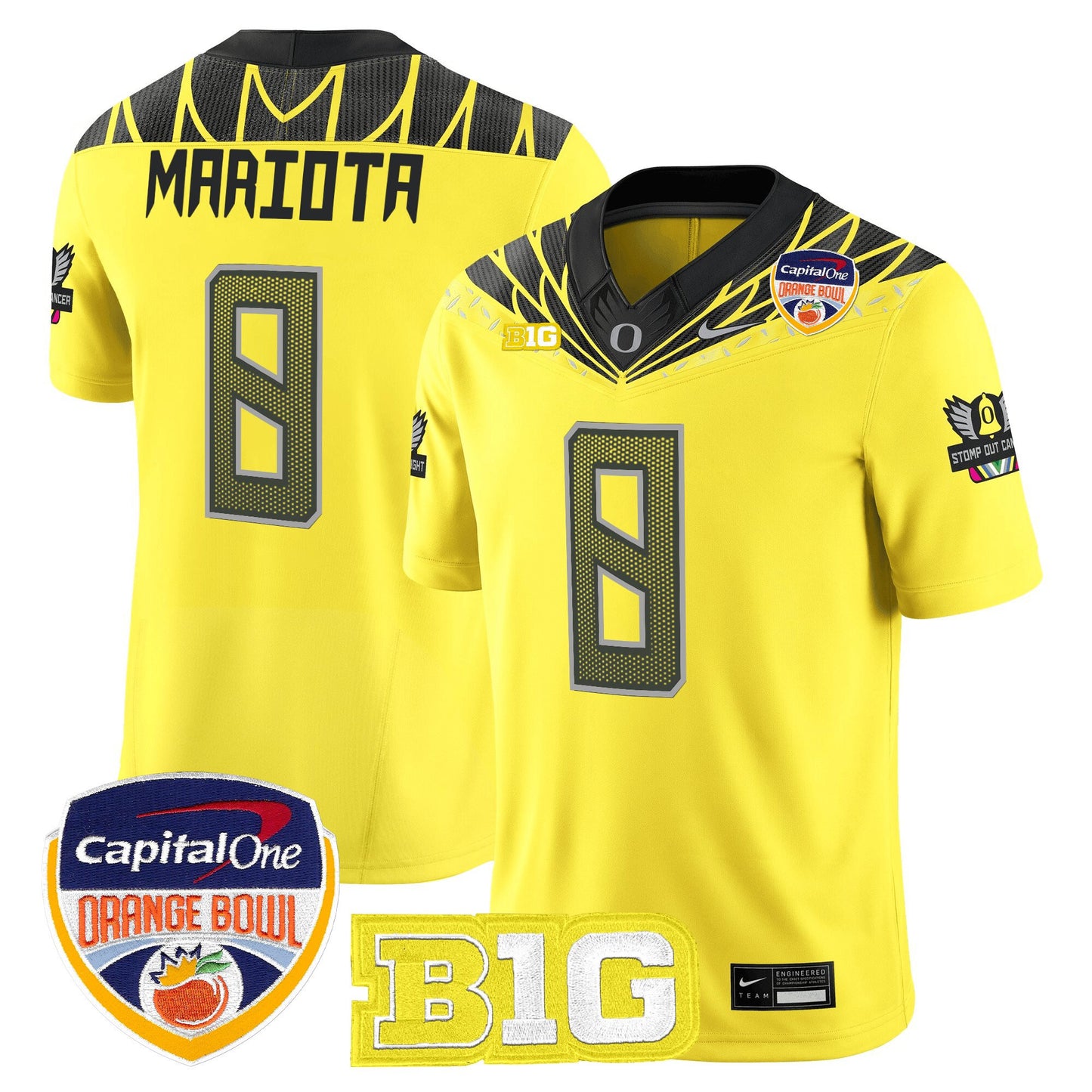 Men's Oregon Ducks 2026 Orange Bowl Vapor Limited Jersey - All Stitched