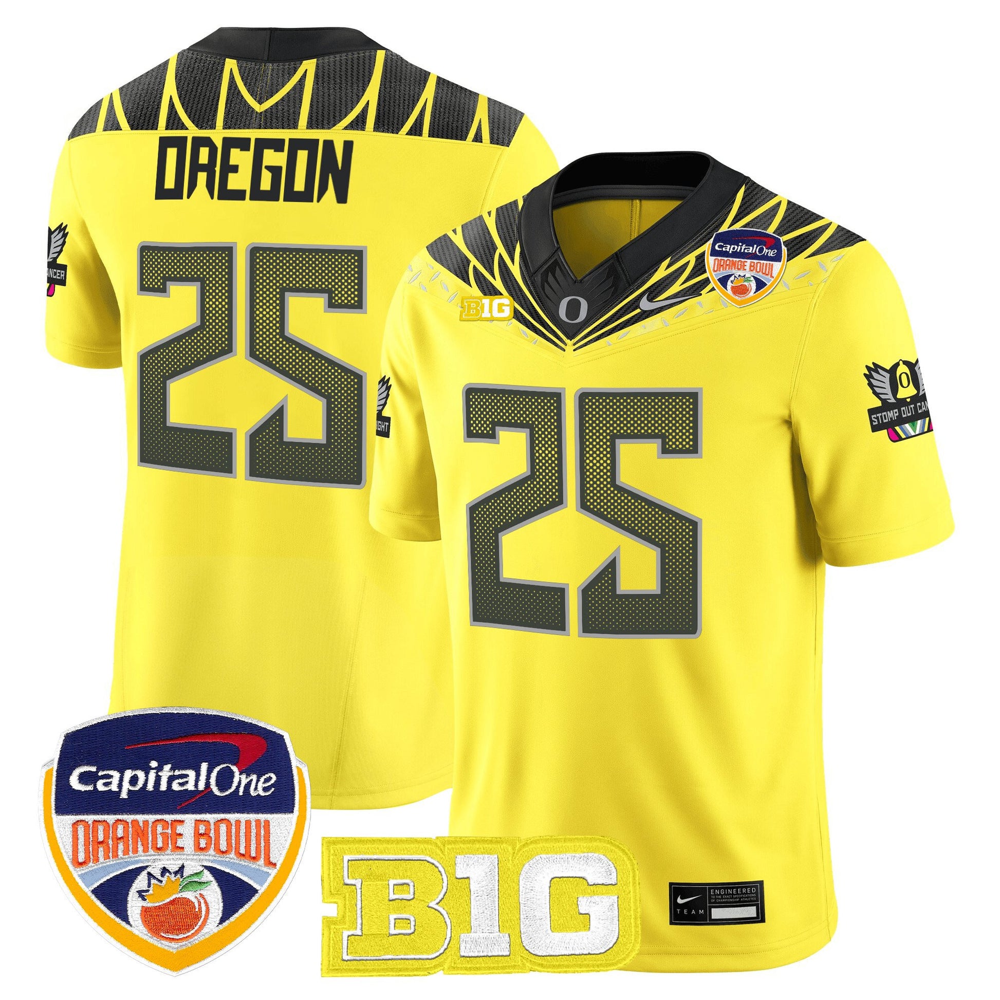 Men's Oregon Ducks 2026 Orange Bowl Vapor Limited Jersey - All Stitched