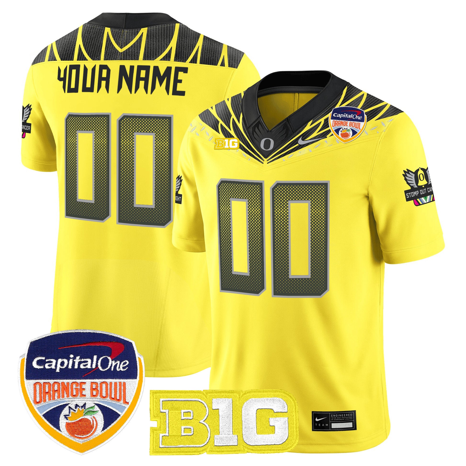 Oregon Ducks 2026 Orange Bowl Vapor Limited Custom Jersey - All Stitched