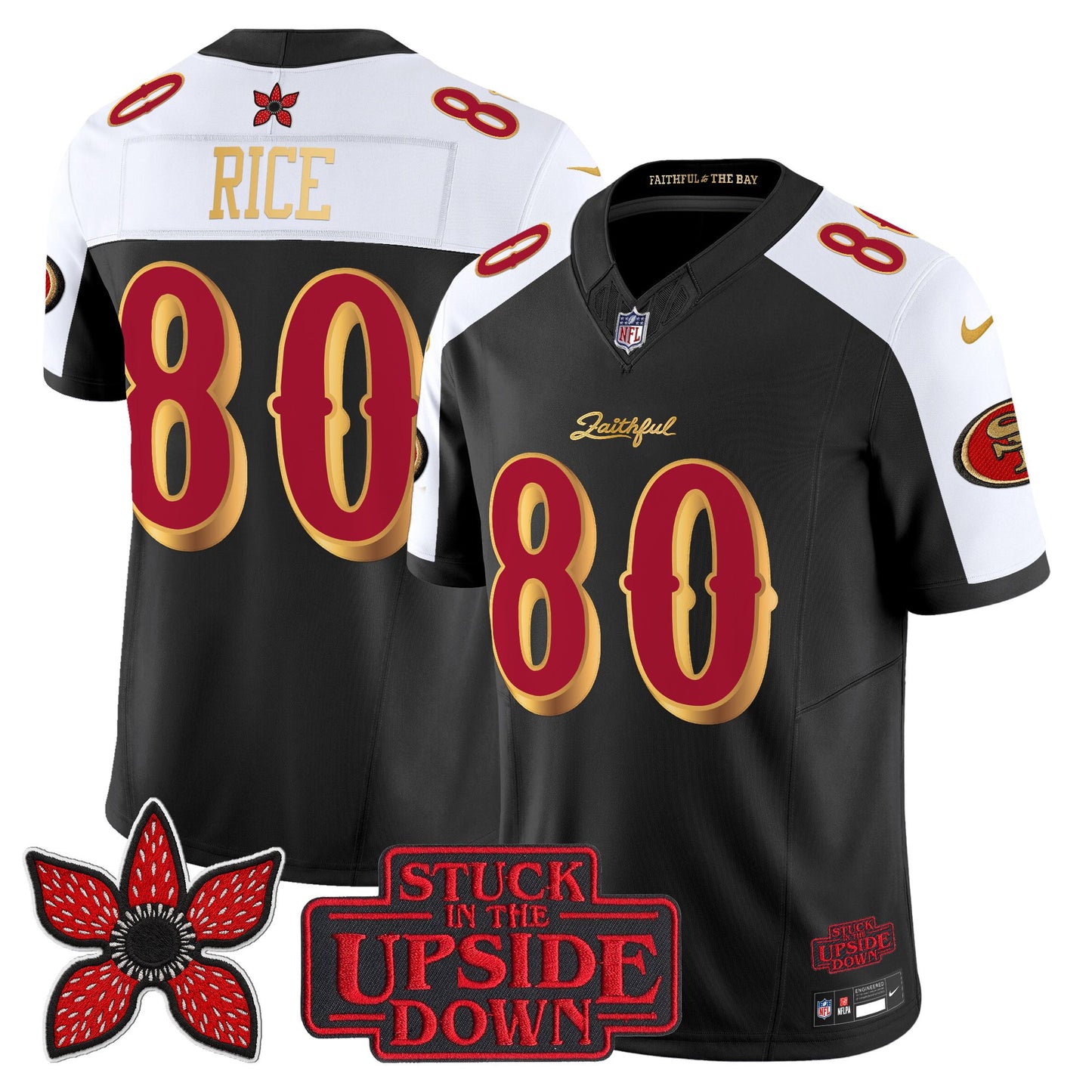 Men's San Francisco 49ers 'Rivalries x Stranger Things' Vapor Limited Jersey - All Stitched