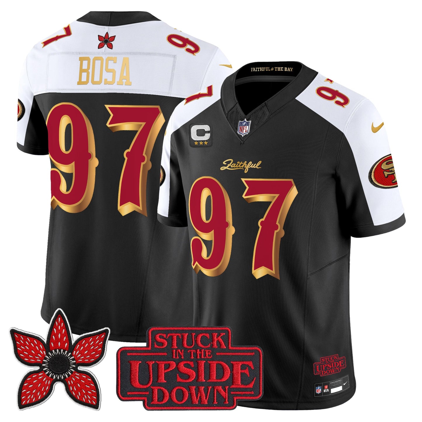Men's San Francisco 49ers 'Rivalries x Stranger Things' Vapor Limited Jersey - All Stitched