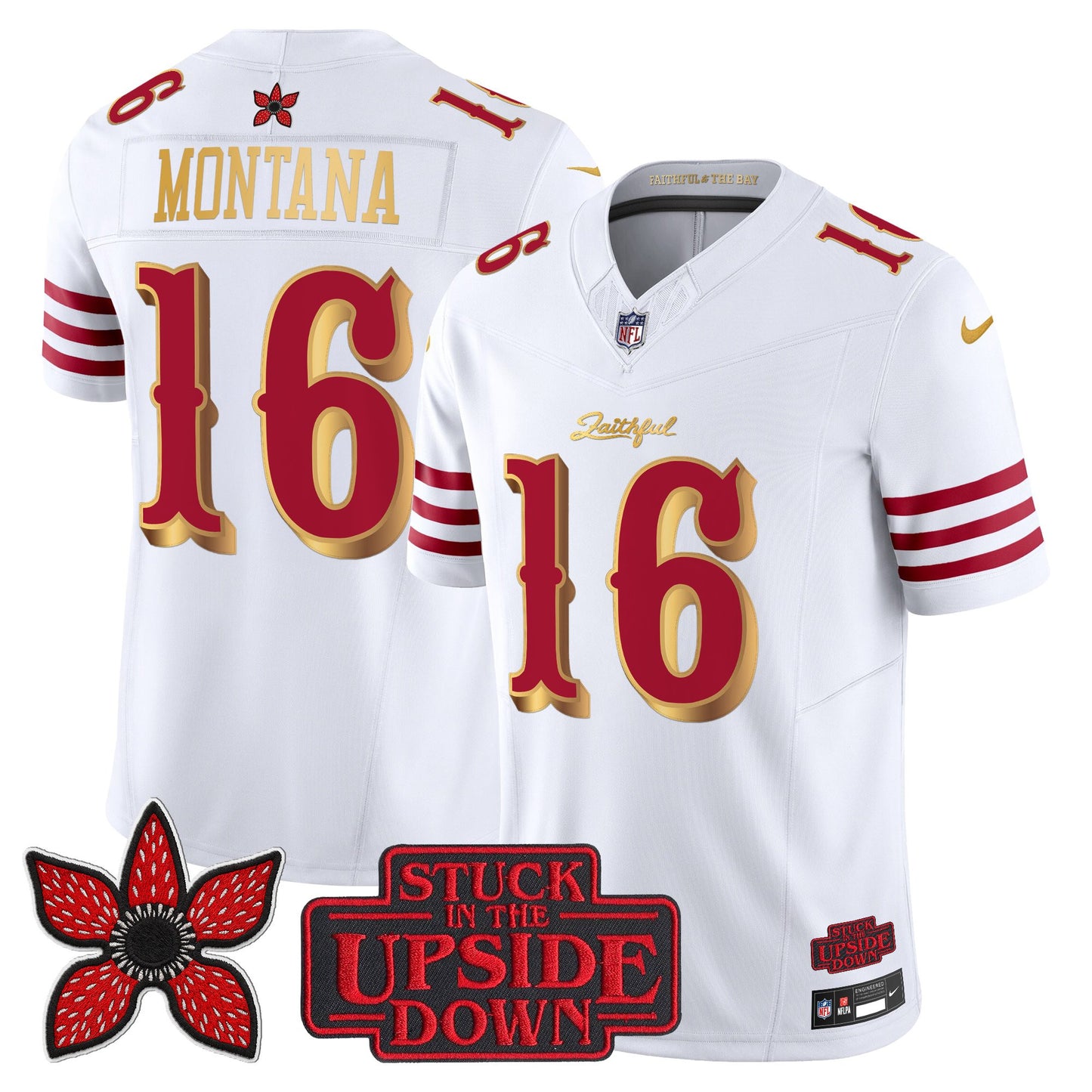 Men's San Francisco 49ers 'Rivalries x Stranger Things' Vapor Limited Jersey - All Stitched