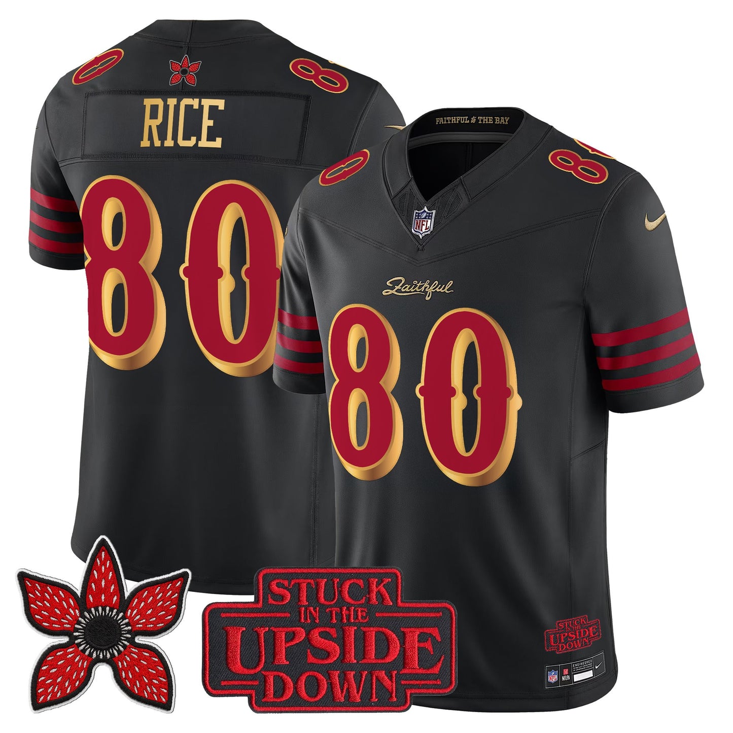 Men's San Francisco 49ers 'Rivalries x Stranger Things' Vapor Limited Jersey - All Stitched