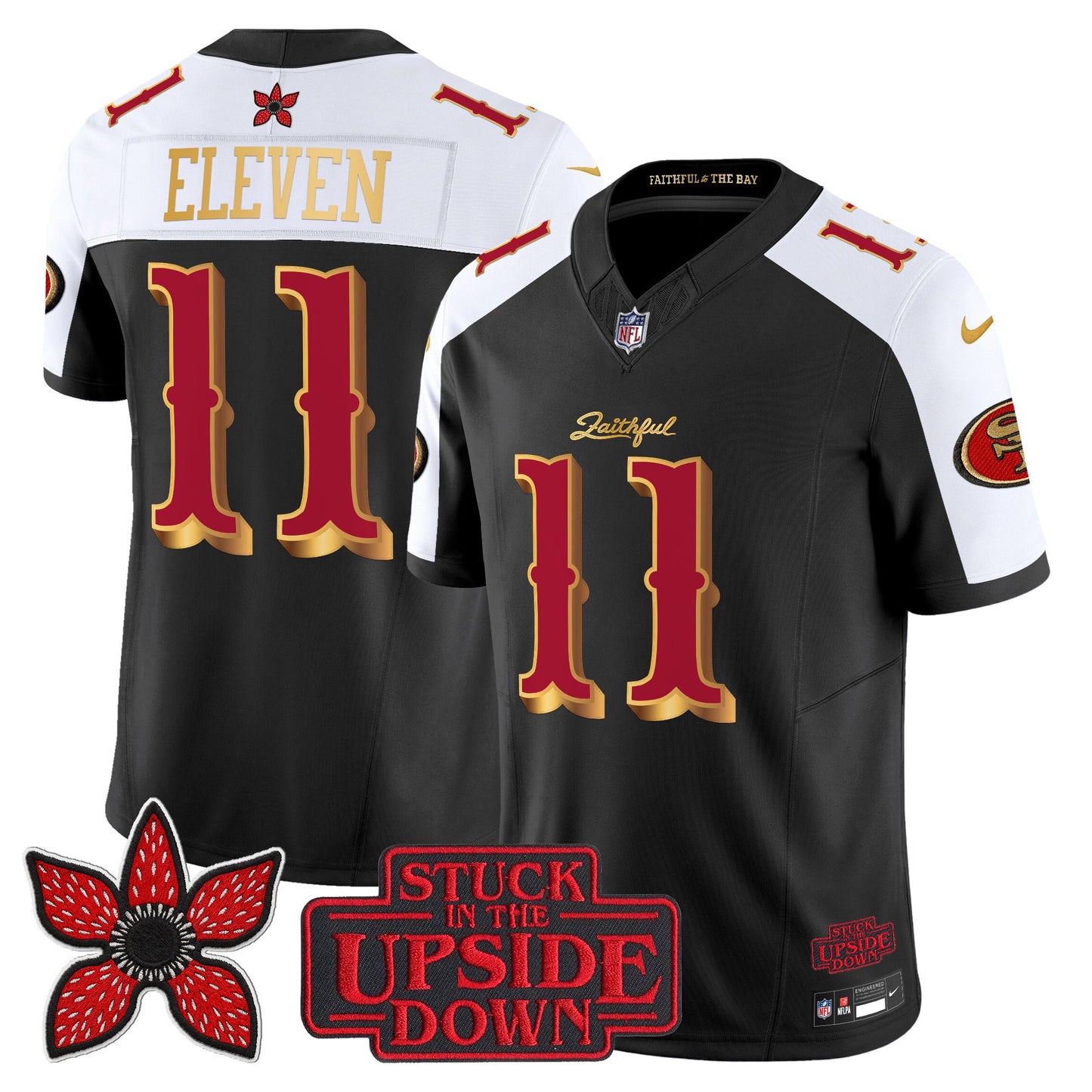 Men's San Francisco 49ers 'Rivalries x Stranger Things' Vapor Limited Jersey - All Stitched