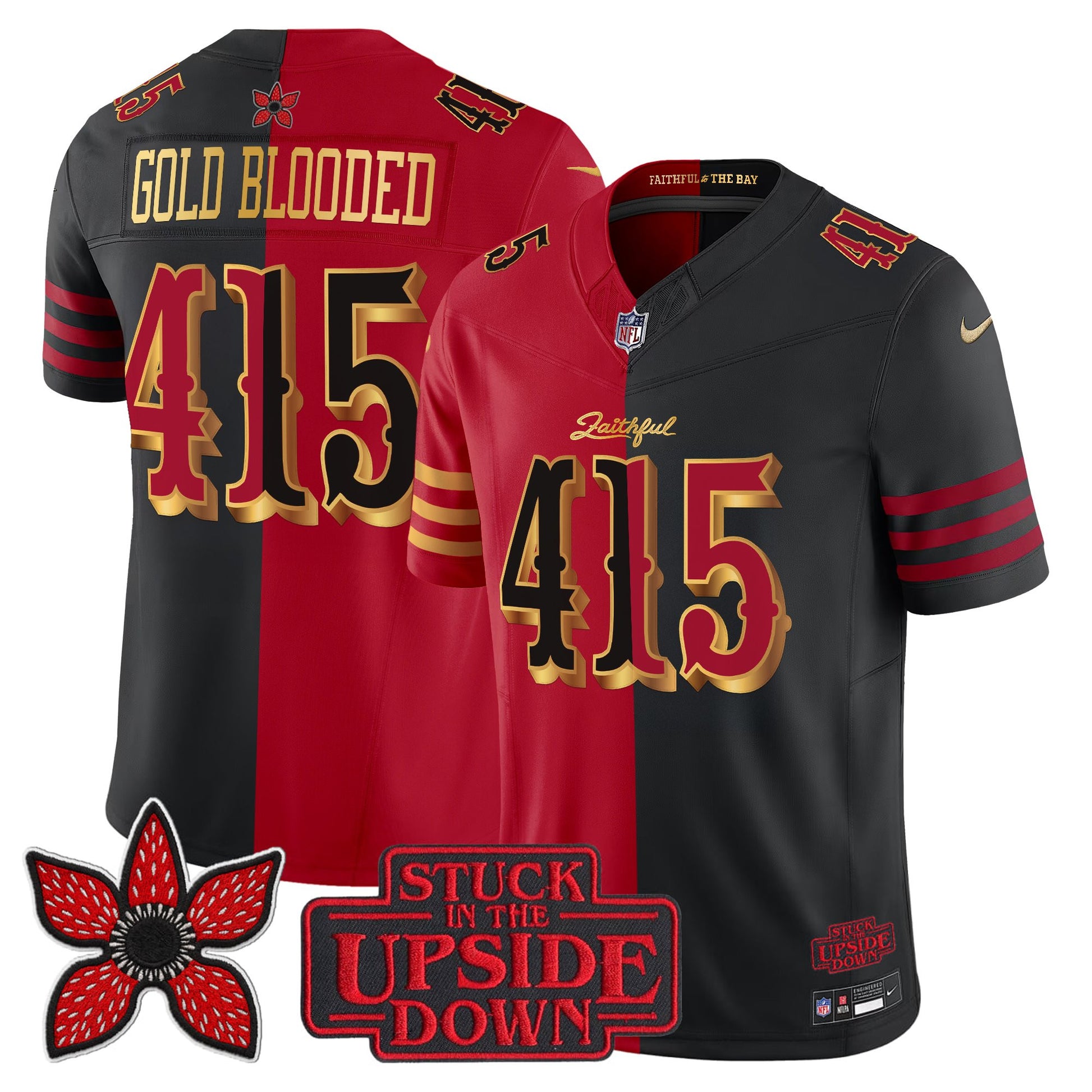 Men's San Francisco 49ers 'Rivalries x Stranger Things' Vapor Limited Jersey - All Stitched