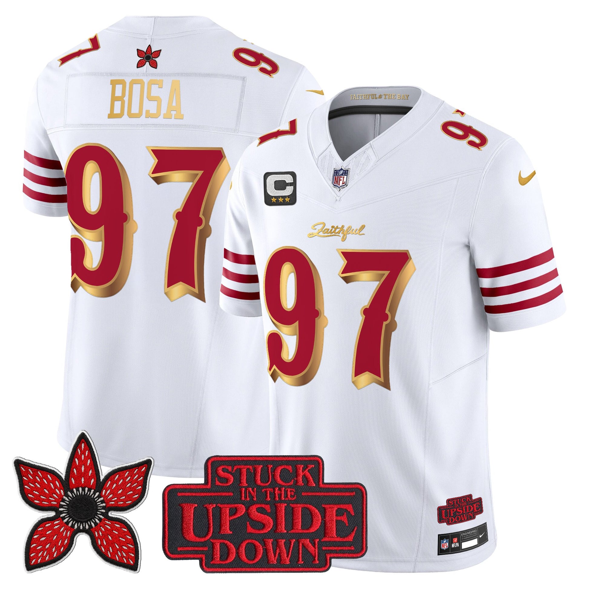 Men's San Francisco 49ers 'Rivalries x Stranger Things' Vapor Limited Jersey - All Stitched