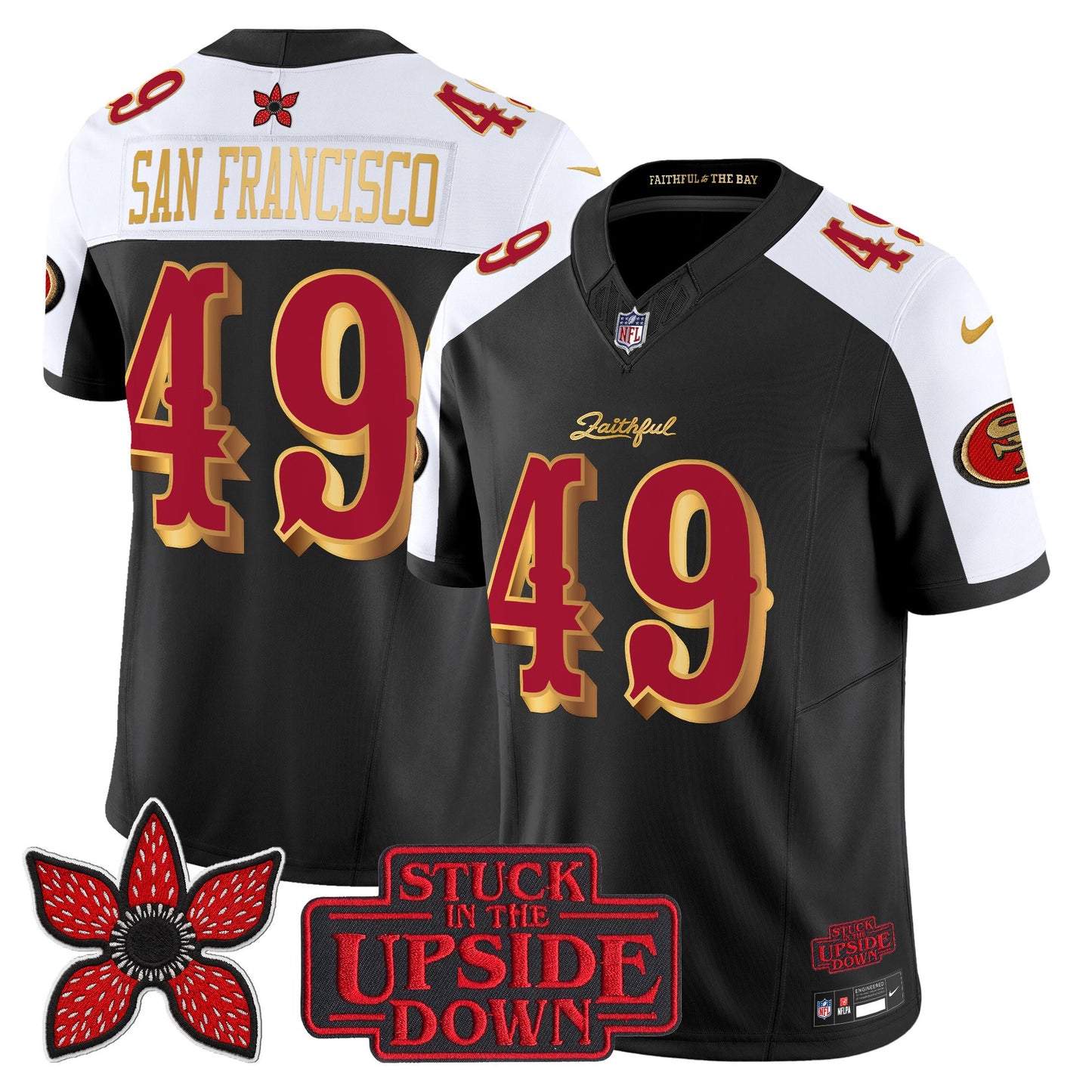 Men's San Francisco 49ers 'Rivalries x Stranger Things' Vapor Limited Jersey - All Stitched