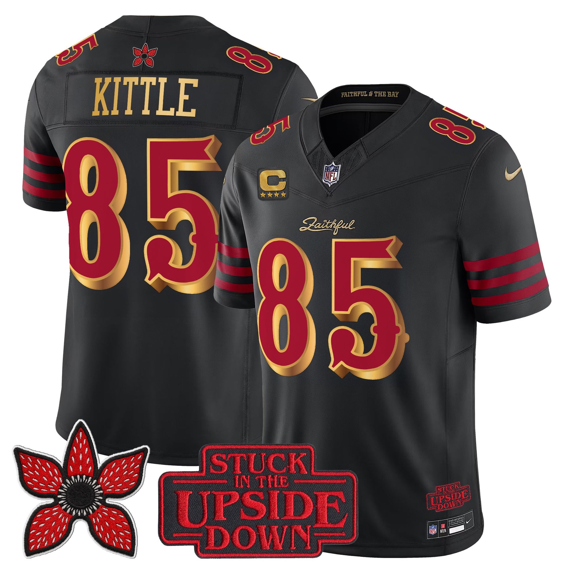 Men's San Francisco 49ers 'Rivalries x Stranger Things' Vapor Limited Jersey - All Stitched