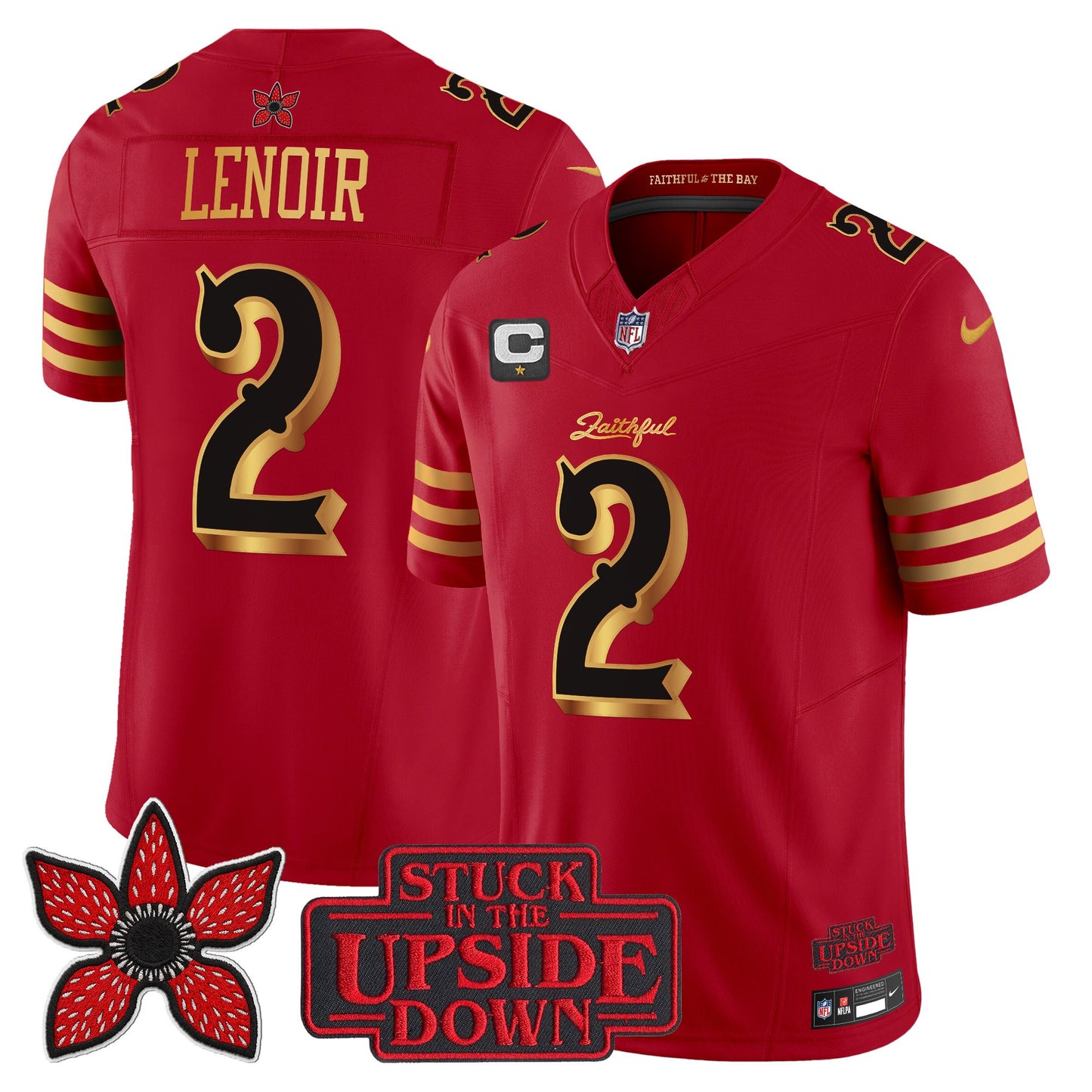 Men's San Francisco 49ers 'Rivalries x Stranger Things' Vapor Limited Jersey - All Stitched